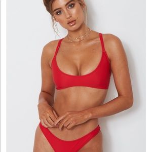 White Fox Isla Bathing suit in Red